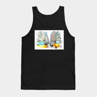 Yellow Taxi Cabs, New York Tank Top